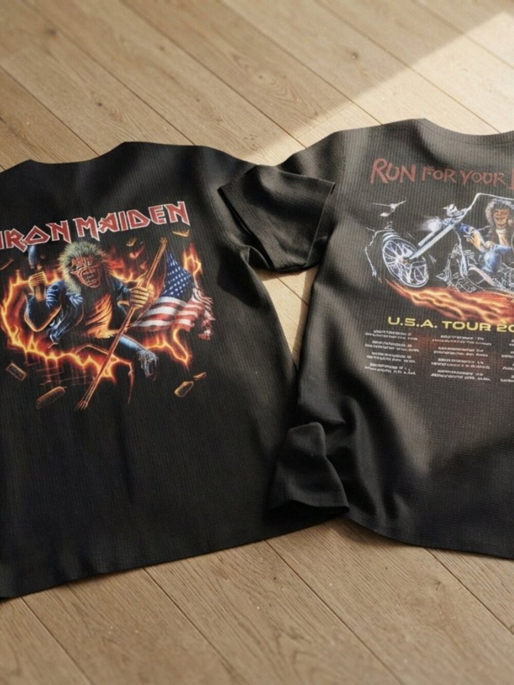 NWT Iron Maiden Run For Your Lives USA Tour 2026 Graphic Tee Black